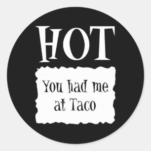 Adesivo Redondo HOT - Hot Packet Halloween Taco Costume 1