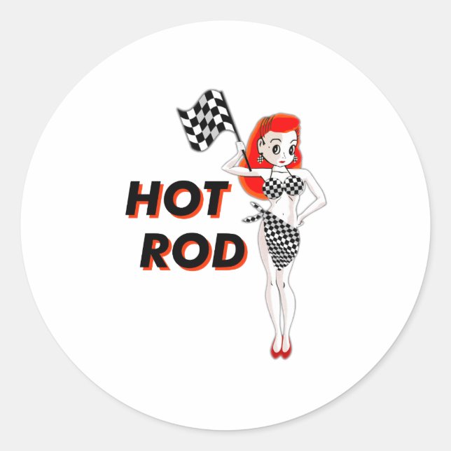 Adesivo Redondo Hot Rod (Frente)