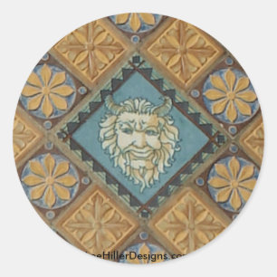 Adesivo Redondo Hot Springs, AR Quapaw Dome Azulejos Presentes Rou