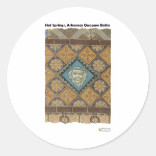 Adesivo Redondo Hot Springs, AR Quapaw Dome Azulejos Presentes Rou