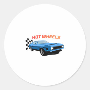 Adesivo Redondo Hot Wheels – Velocidade, Estilo e Poder