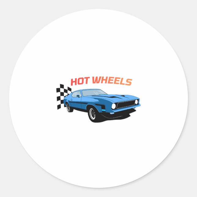 Adesivo Redondo Hot Wheels – Velocidade, Estilo e Poder (Frente)