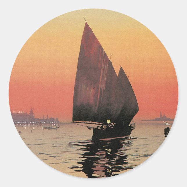 Adesivo Redondo Hotel Excelsior Palace: Venise-Lido (Frente)