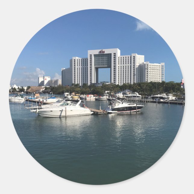 Adesivo Redondo Hotel Riu Palace Cancun, México Stickers (Frente)