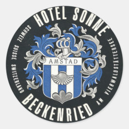 Adesivo Redondo Hotel Sonne Beckenried - viagem suíço
