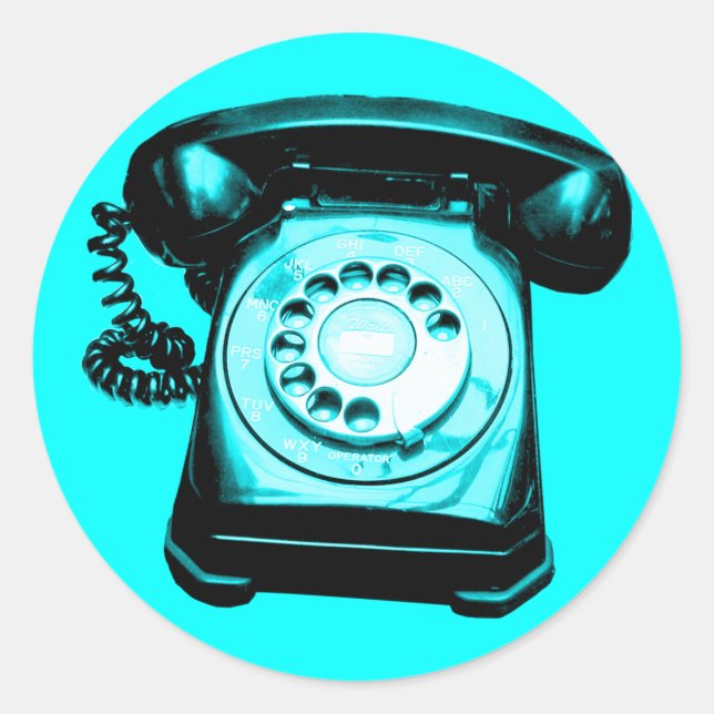 Adesivo Redondo Hotline Cyan (Frente)