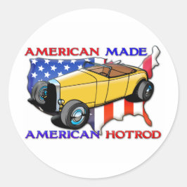 Adesivo Redondo Hotrod Americano