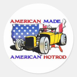 Adesivo Redondo Hotrod Americano 1