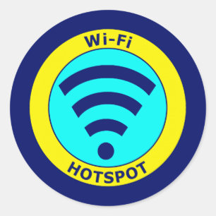 Adesivo Redondo Hotspot Wi-Fi