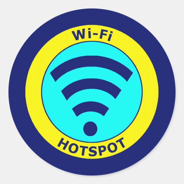 Adesivo Redondo Hotspot Wi-Fi (Frente)