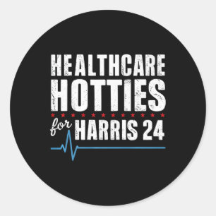 Adesivo Redondo Hotties De Saúde Para Kamala Harris 24 Premium