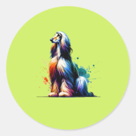 Adesivo Redondo Hound Afegão