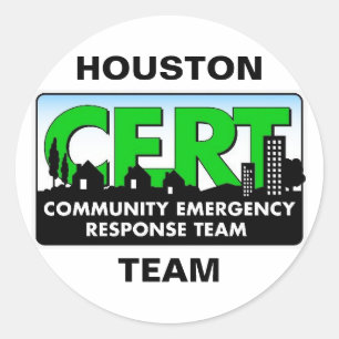 Adesivo Redondo Houston CERT Sticker