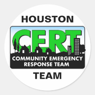 Adesivo Redondo Houston CERT Sticker