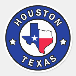 Adesivo Redondo Houston Texas