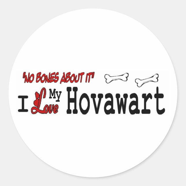 Adesivo Redondo Hovawart (I Love) Sticker (Frente)