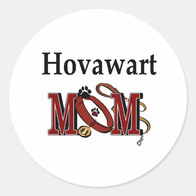 Adesivo Redondo Hovawart Mãe Sticker (Frente)
