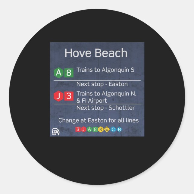 Adesivo Redondo Hove Beach - Liberty City Subway - Gta Iv Sticker (Frente)