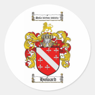 ADESIVO REDONDO HOWARD FAMILY CREST - HOWARD CASACO ARMS