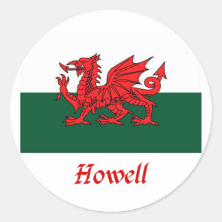 Adesivo Redondo Howell Welsh Flag