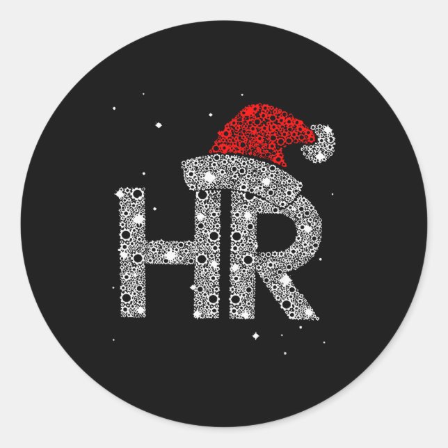 Adesivo Redondo Hr Human Resource Jobs - Funny Christmas Gift  (Frente)
