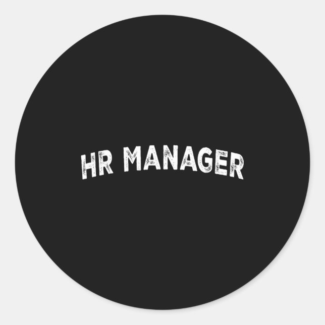 Adesivo Redondo Hr Manager  (Frente)