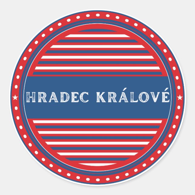 Adesivo Redondo Hradec Kralove City Pride Emblem – Czech Identity (Frente)