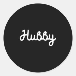Adesivo Redondo Hubby Sr. Groom Em Casamento Com Bride Vintag