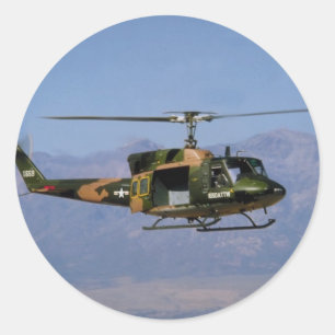 Adesivo Redondo Huey gêmeo UH-1N