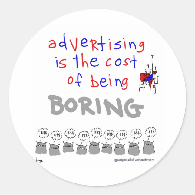 Adesivo Redondo Hugh MacLeod Stickers (Frente)