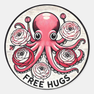 Adesivo Redondo Hugs Gratuitos