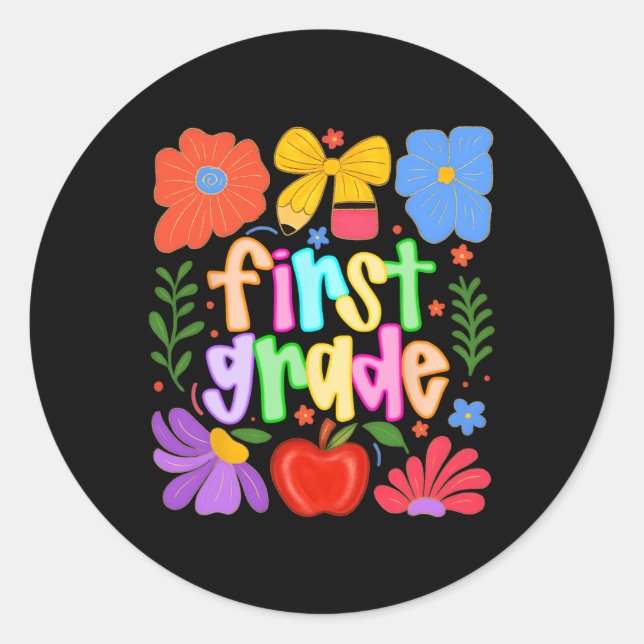 Adesivo Redondo Hugvyn De Volta À Faculdade Professor De Primeiro  (Frente)