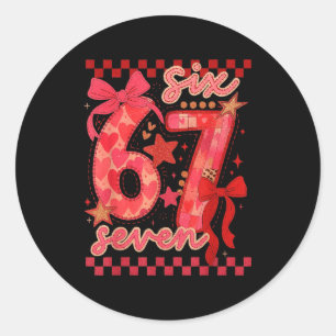 Adesivo Redondo Hugvyn Six Seven Dia dos Namorados 6 7 Meme Xadrez