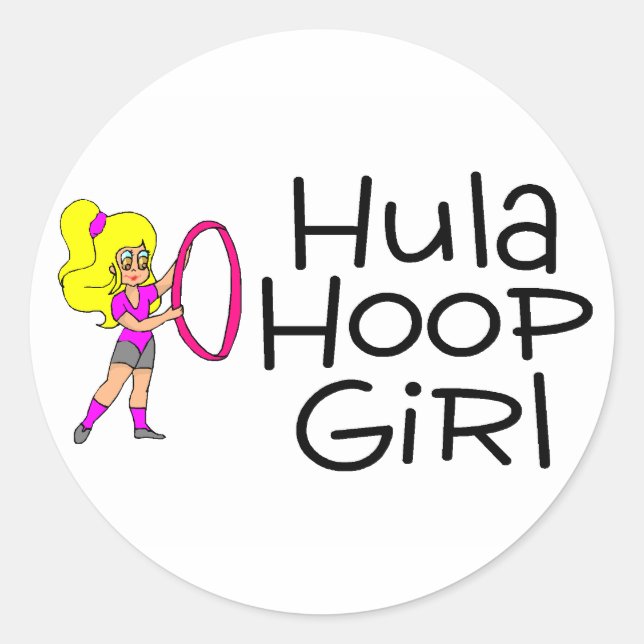 Adesivo Redondo Hula Hoop Girl 2 (Frente)