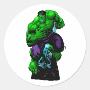 Adesivo Redondo Hulk Action Sticker