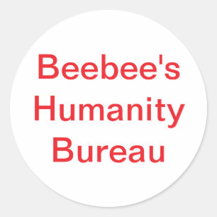 Adesivo Redondo Humanidade Beebee Hankamer Artjunkhaus Amor Paz