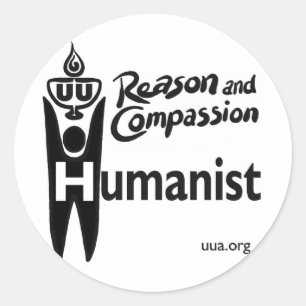 Adesivo Redondo Humanista de UU