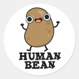 Adesivo Redondo Humano Engraçado De Bean Humano Ser Canhoto