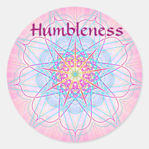 Adesivo Redondo Humbleness (etiqueta da virtude)