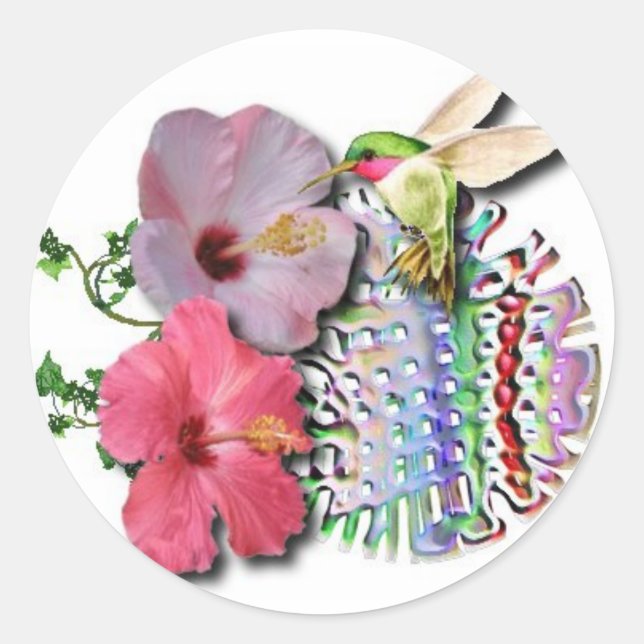 Adesivo Redondo Hummingbird (Frente)
