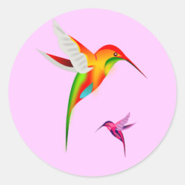 Adesivo Redondo Hummingbird Haven Round Stickers