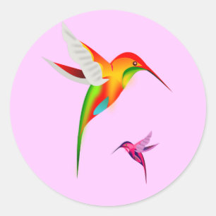 Adesivo Redondo Hummingbird Haven Round Stickers