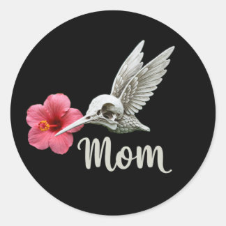 Adesivo Redondo Hummingbird Mãe Sticker