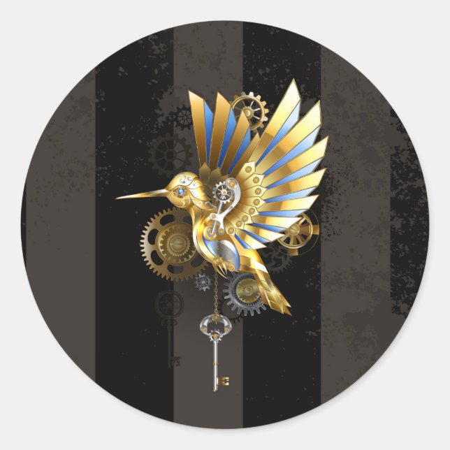 Adesivo Redondo Hummingbird mecânico (Frente)