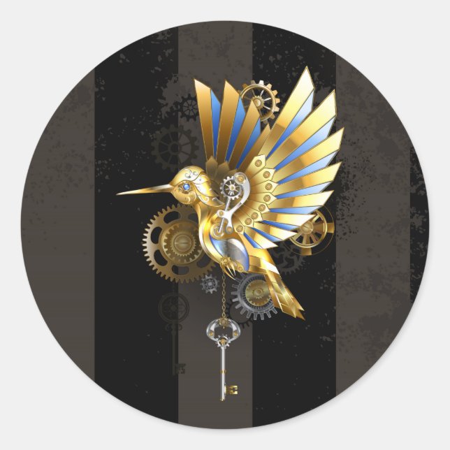 Adesivo Redondo Hummingbird mecânico (Frente)