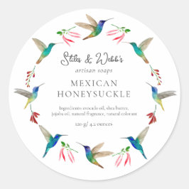 Adesivo Redondo Hummingbird Product Label