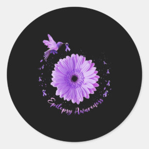 Adesivo Redondo Hummingbird Roxo Roxo Roxo Roxo Epilepsia Atenção
