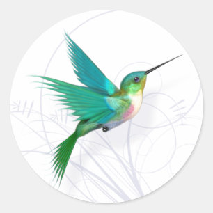Adesivo Redondo Hummingbird Sticker