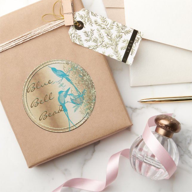 Adesivo Redondo Hummingbird Swirl (Presentear)