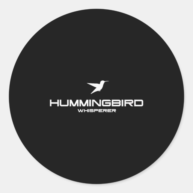 Adesivo Redondo Hummingbird Whisperer Shirt Hummingbird Gift Men W (Frente)